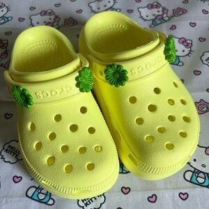 Crocs kids yellow platform size 12 child